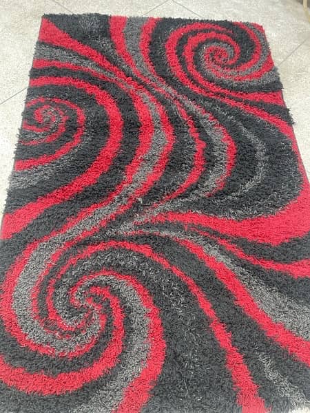 Beautiful Black Red and Grey Carpet 1