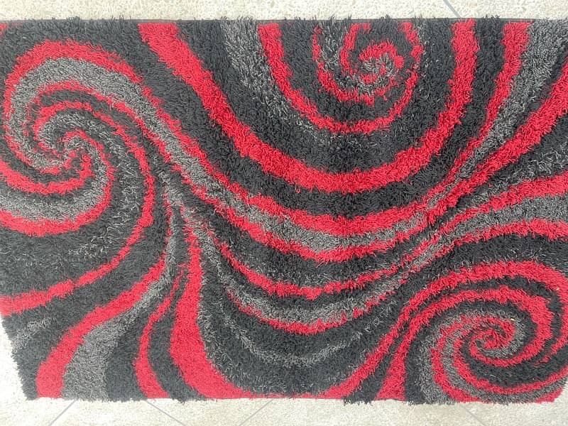 Beautiful Black Red and Grey Carpet 2
