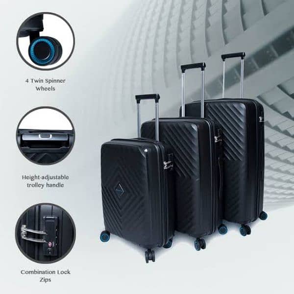 Rock Luggage Infinity Set of 3 Suitcases 1