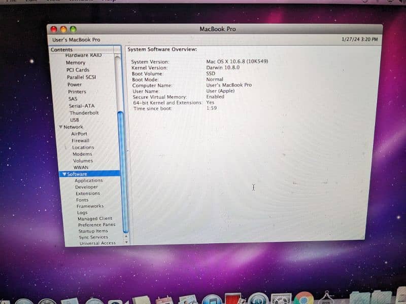 MacBook pro 2011 early i5 8gb ram 128gb ssd with charger and box. 3