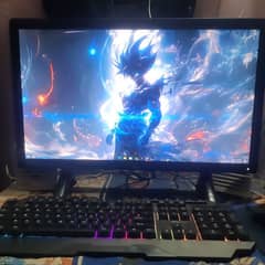 Gaming PC With LCD And RGB Gaming Keyboard Mouse Plus RGB Headphones
