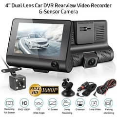 Car Cam 3 Camera Lens WDR Dashcam  Video Car DVR Full HD 1080P
