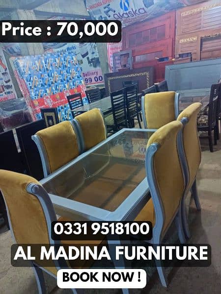 Dining Table 6 seater Solid Wood 10