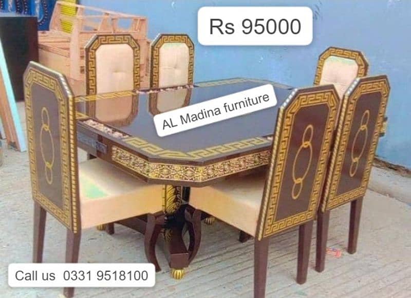 Dining Table 6 seater Solid Wood 17