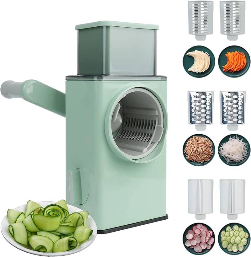 3 in 1 Vegetable Grater 3 Stainless Steel Blades for Vegetables 5