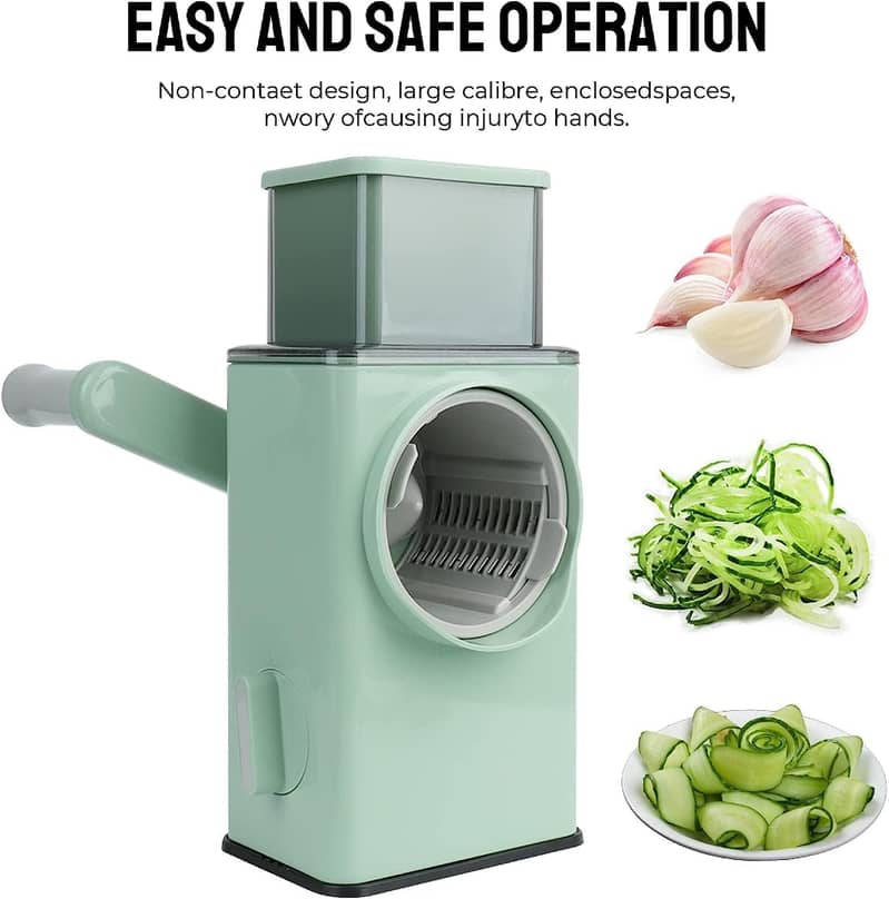 3 in 1 Vegetable Grater 3 Stainless Steel Blades for Vegetables. 6