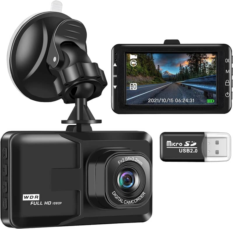 Dashcam HD Car Dash Cam Front 3 inch Dashboard Camera 0