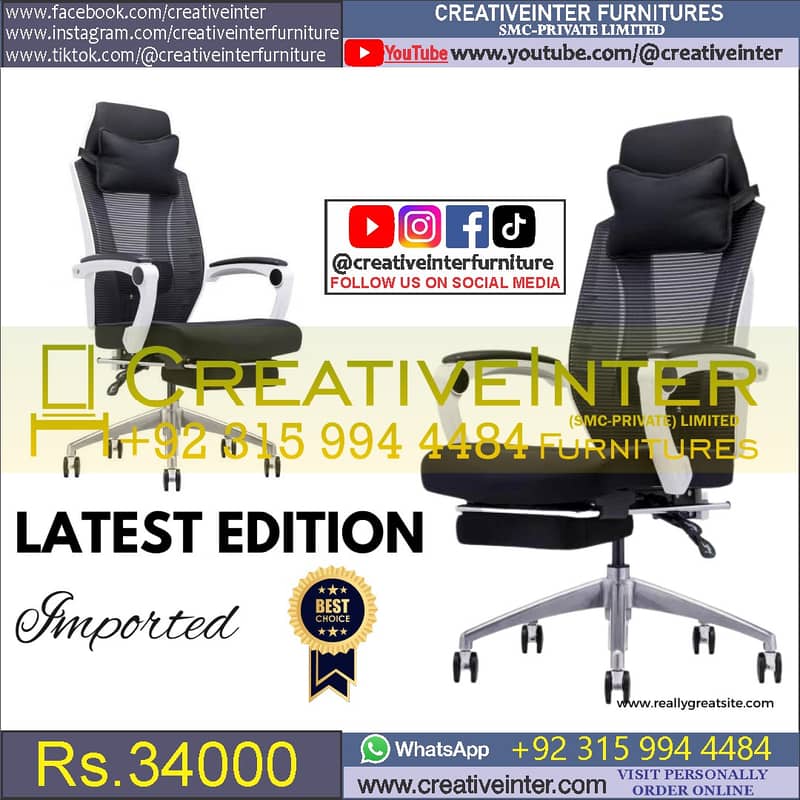 Office Chair CEO Tables Executive Reception Counters Workstation 17