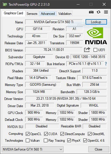 NVIDIA GeForce GTX 560 Ti OC Edition 2
