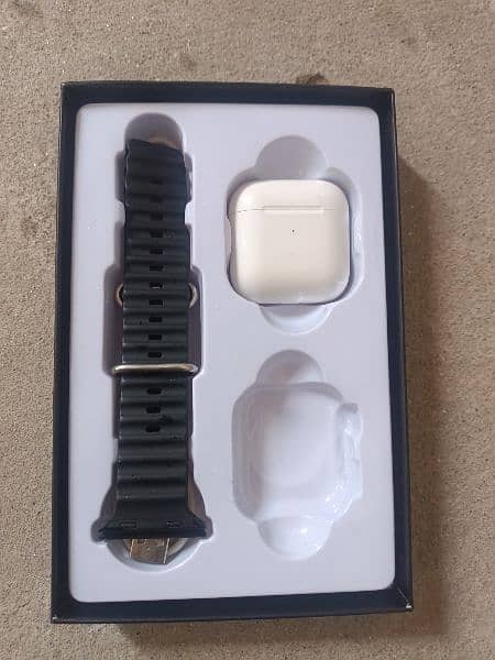 Ultra s8 watch with  airpods 1
