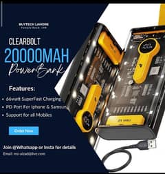 ClearBolt 20000 mah Mechanical PowerBank Power Bank anker joyroom mi