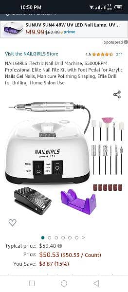 Nailgirls Professional Manicure/ Pedicure Machine Set, Imported 13