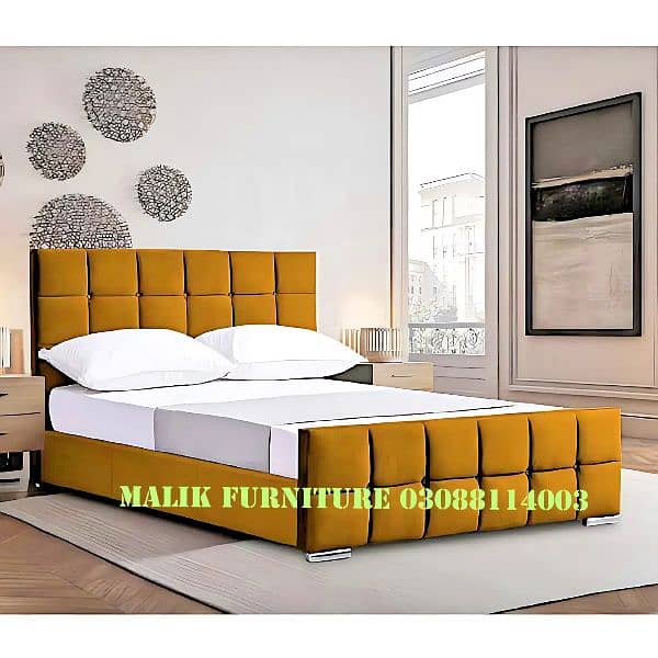 Double bed /side table/furniture/king size bed/wooden bed/ 10