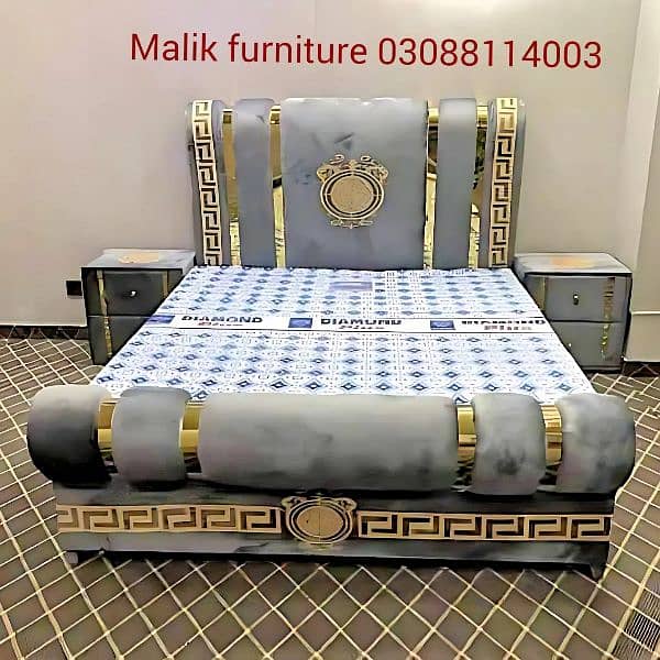 Double bed /side table/furniture/king size bed/wooden bed/ 12