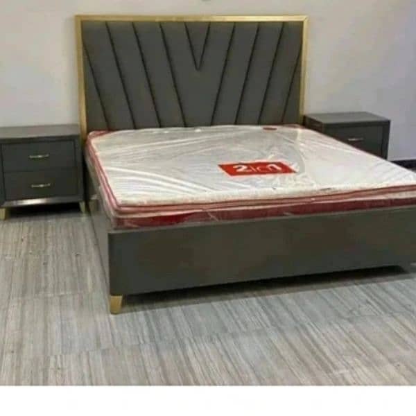 Double bed /side table/furniture/king size bed/wooden bed/ 13