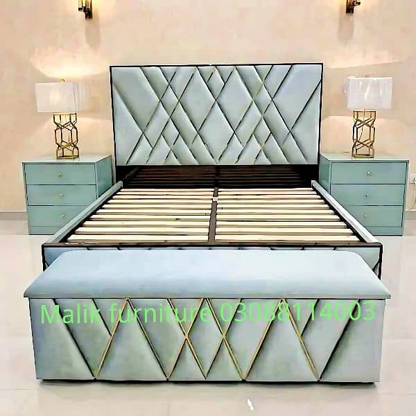 Double bed /side table/furniture/king size bed/wooden bed/ 16