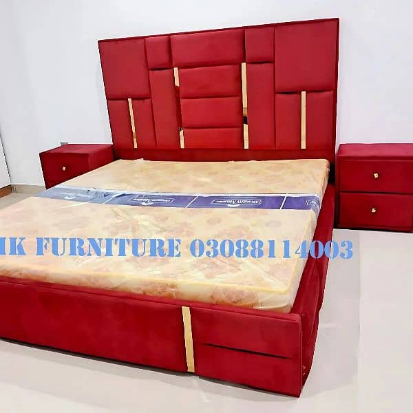 Double bed /side table/furniture/king size bed/wooden bed/ 17
