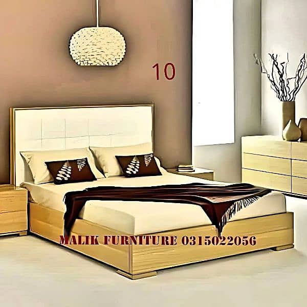 Double bed /side table/furniture/king size bed/wooden bed/ 18