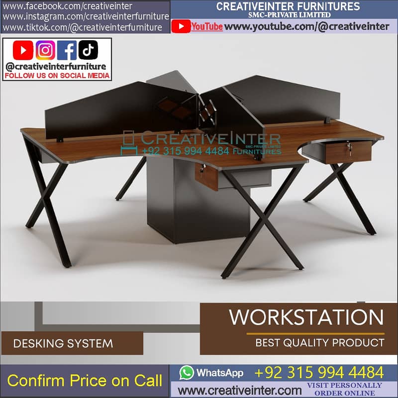 office workstation executive ceo table meeting chair reception manager 9