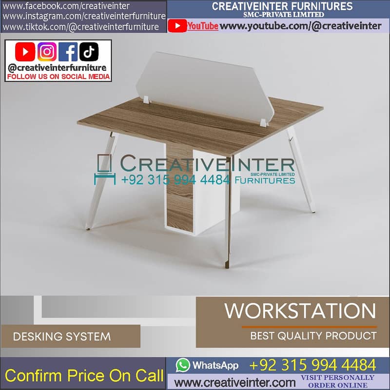 office workstation executive ceo table meeting chair reception manager 18