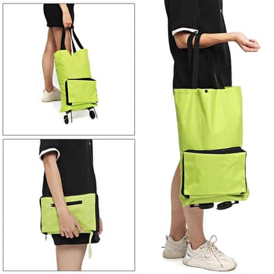 Foldable Trolley Bag with Wheels | Portable Wheel Bag