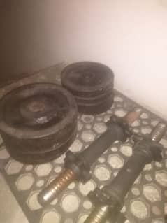 barbell and dumbbell rods and plates