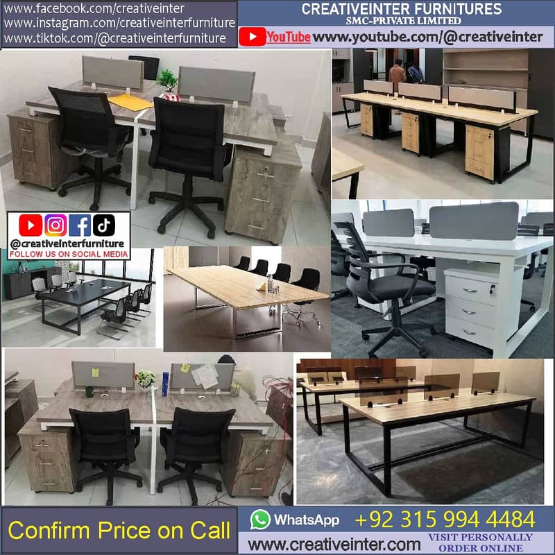 Office Reception Workstation Counter front Table Desk Chair Sofa 2