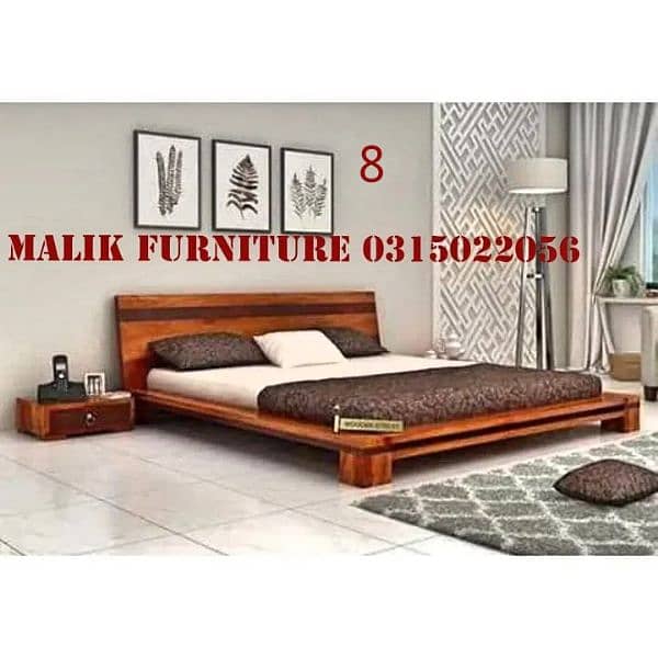 king bed set / double bed / dressing table / side table / wooden 4