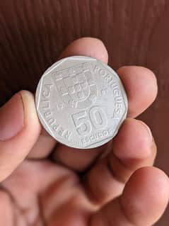 Antique 50 Escudos 1987 Rare 100% Original Coin