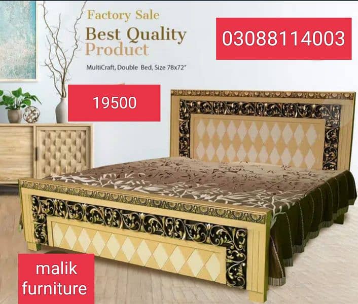 king bed set / double bed / dressing table / side table / wooden 10