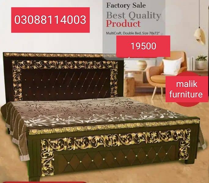 king bed set / double bed / dressing table / side table / wooden 19