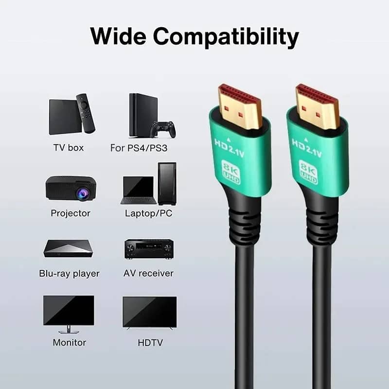 HDMI 2.1V 4k 60fps Super Clear Quality High-Speed Cable 1