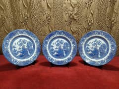wall hanging plates pink Blue pottery 0