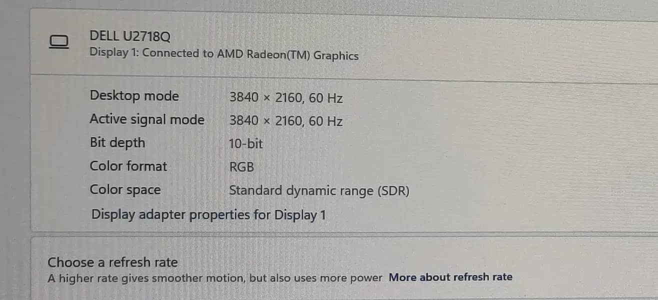 Dell Ultrasharp 4K HDR Led 27"inch U2718Q Gaming Monitor 1