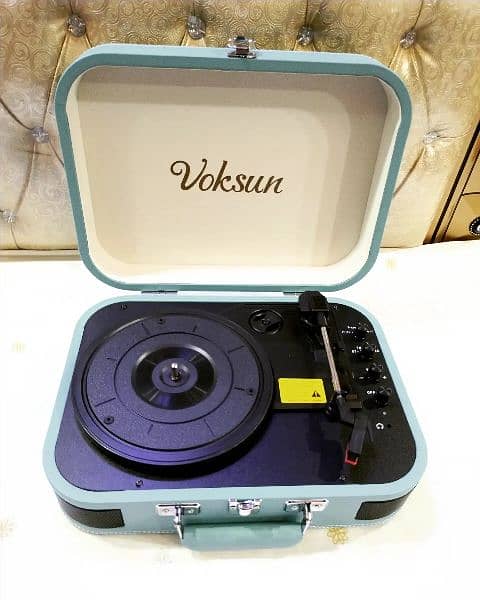 Vokson Turntable Bluetooth USB Aux Gramophone Record player antique 11