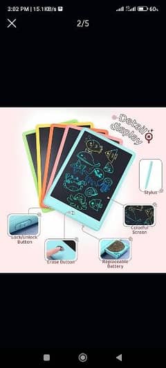 LCD Multicolour Writing Tablet Electronic Hot Writing Tablet for Kid