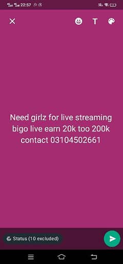 girlz and boys need for live hosting need gud background cummuncatio