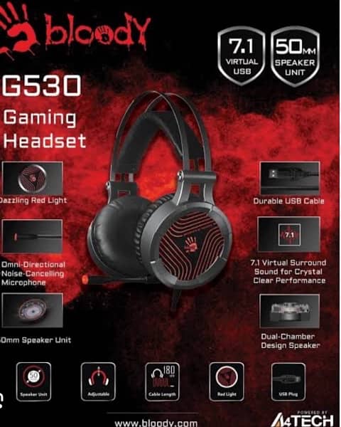bloody gaming headphone g 530 1