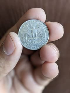Antique 1996 quarter dollar P Washington coin great condition 100%