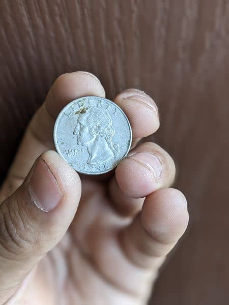 Antique 1996 quarter dollar P Washington coin great condition 100% 2