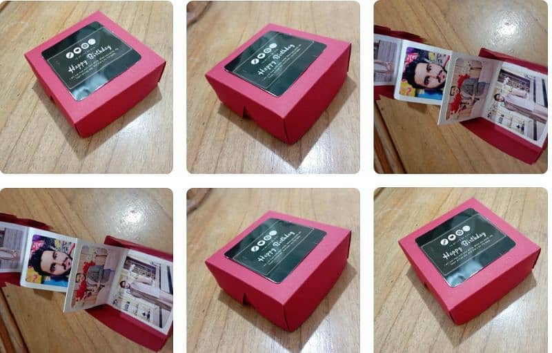 Personalised Photo Pull-Up Box for Birthdays, Anniversaries, 6