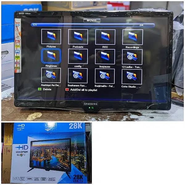 30" 28" 24" 22" 20" All sizes of led tv are available 0