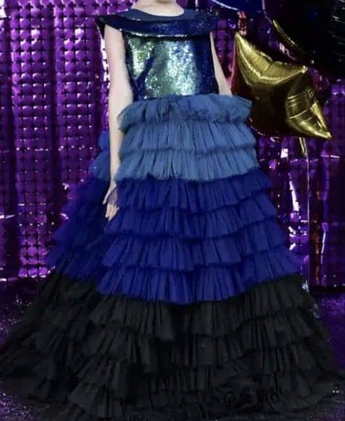 Peacock sequins gown 0