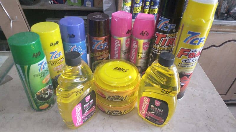 7CF Dash board spray shelves cleaner Formula polish shampo wash & wax 0