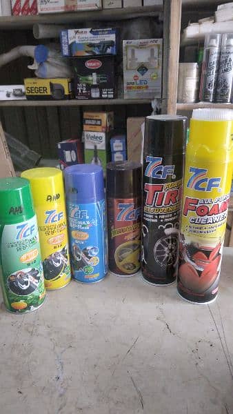 7CF Dash board spray shelves cleaner Formula polish shampo wash & wax 1