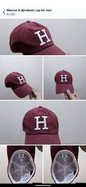 Men H Alphabetical Cap For Men 1