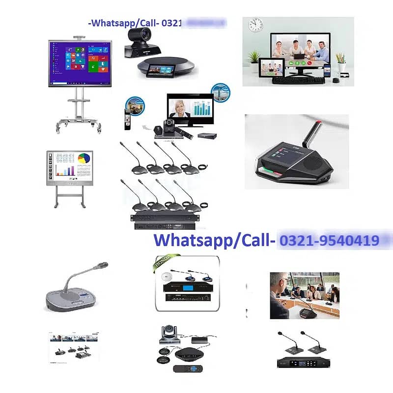 Audio Video Conferencing, Meeting Mics, Audio Delegate Sound System, 5