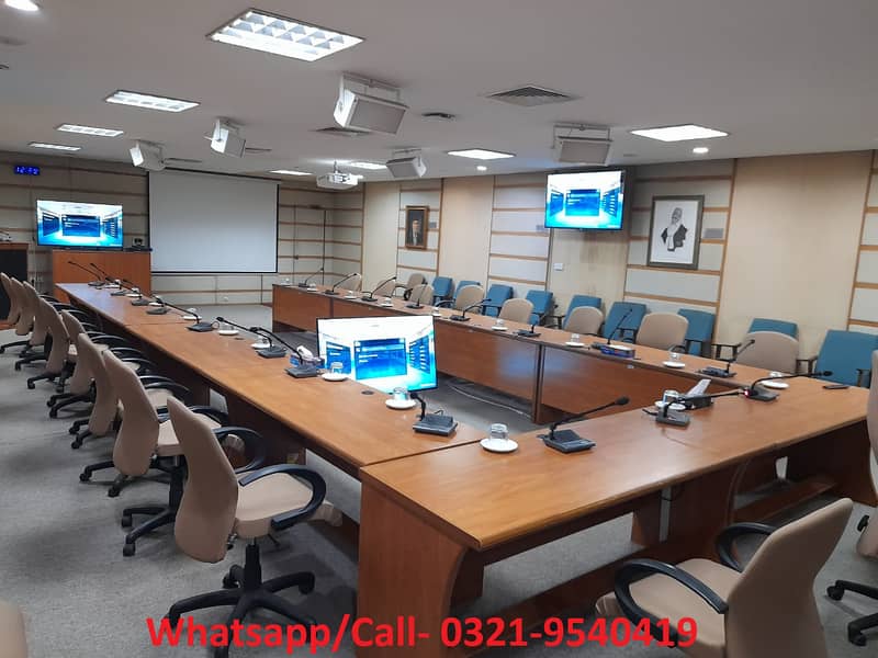 Audio Video Conferencing, Meeting Mics, Audio Delegate Sound System, 9