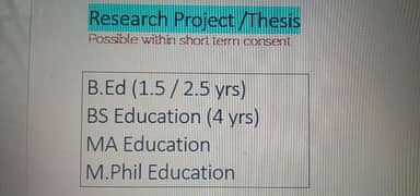 Research assignment / Thesis