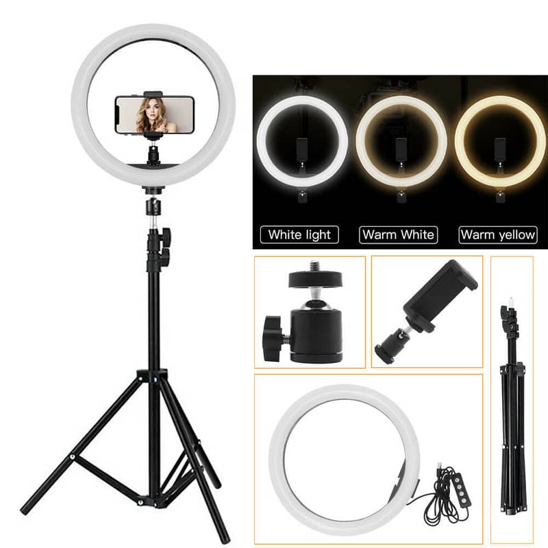 26cm Selfie Ring Light With 7 Feet Tripod Stand 0